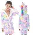 Caricature de dessin animé Unicorn Flannel Fleece Girls Cabinais